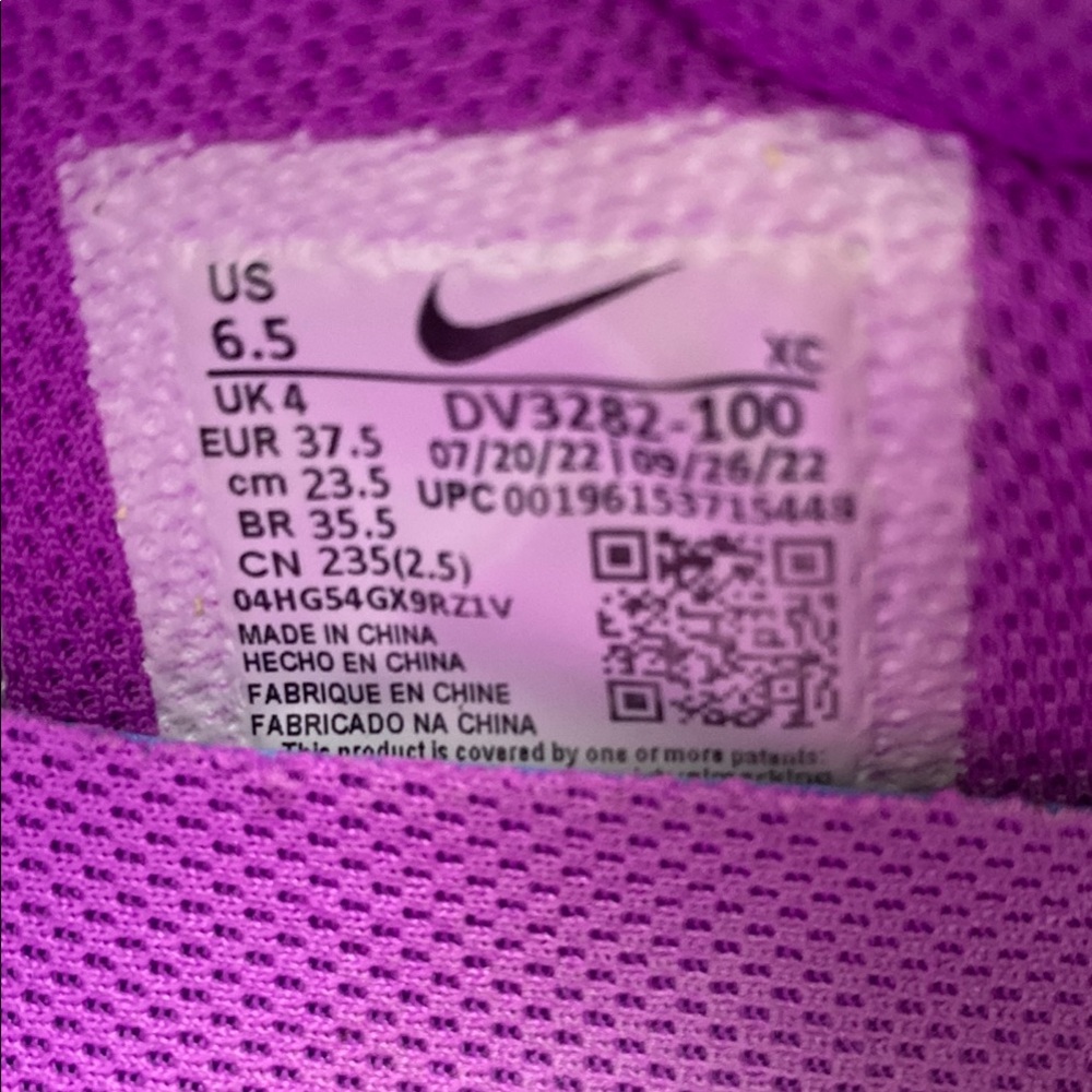 Nike Purple Athletic Shoes